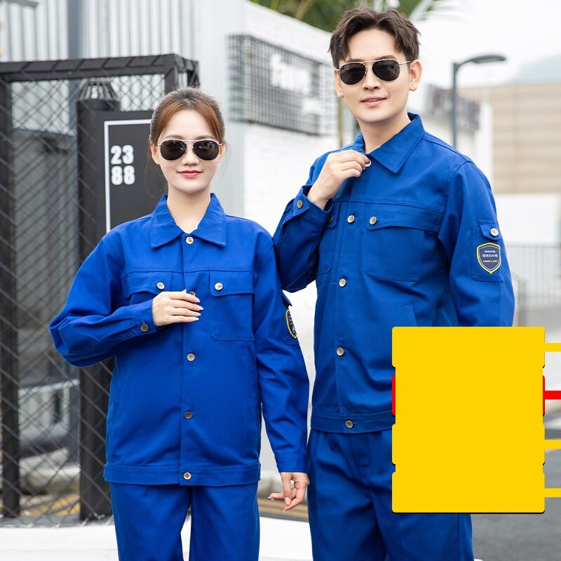 Flame Retardant Coveralls Set Men's Cotton Anti-scalding Resistant High Temperature Electric Welding Furnace Front Worker Suits