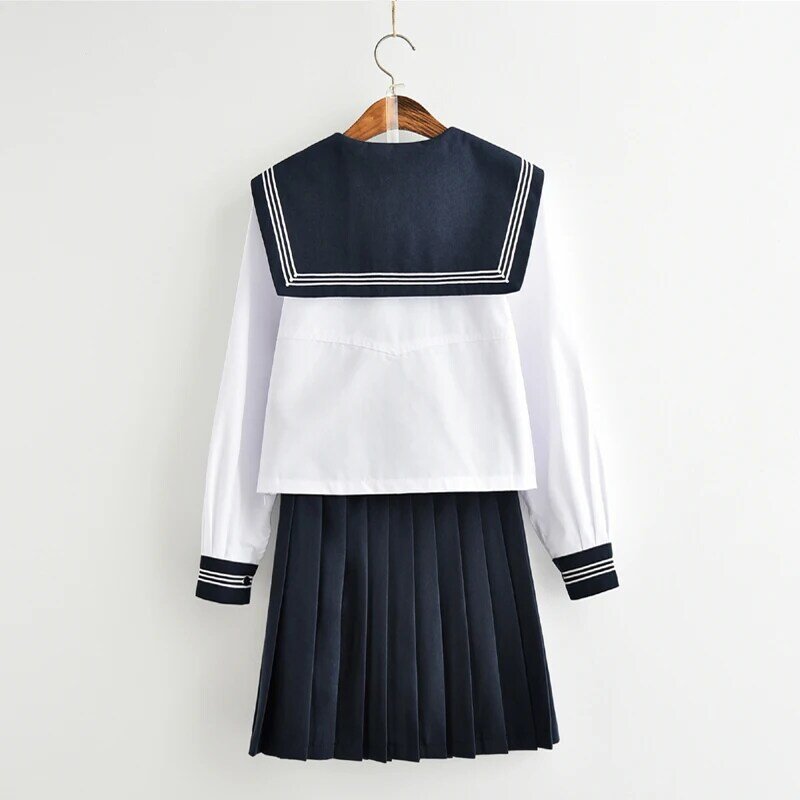 White Schoolgirl Uniform Japanese Class Navy Sailor School Uniforms Students Clothes For Girls Anime Cosplay Sailor JK Navy Suit