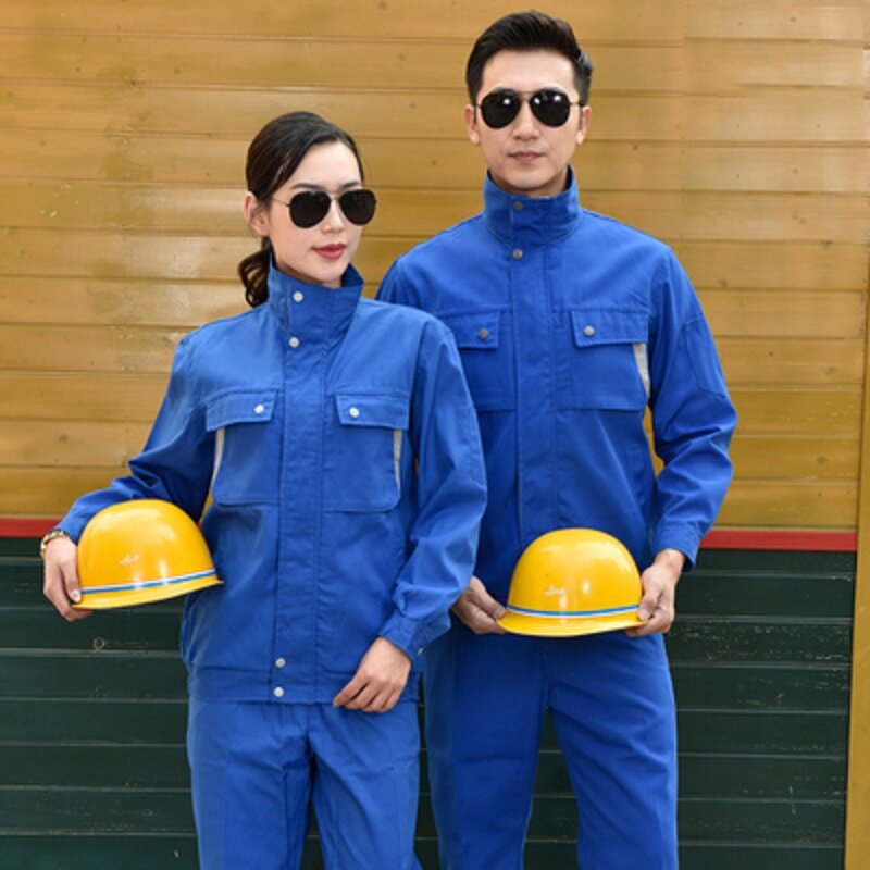 春溶接作業スーツ服男性女性厚い労働者の制服耐久性のある機械式自動修理電気労働者カバーオール