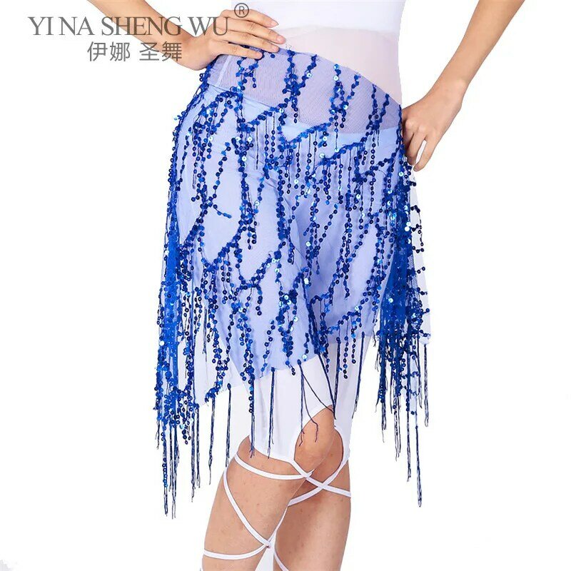New Belly Dance Costumes Sequins Tassel Indian Belly Dance Hip Scarf for Women Dance Performance Waist Belt 11kinds of Colors