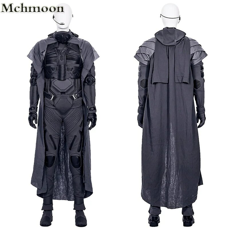 Arrakis Aka Dune Cosplay Costume Fremen Stillsuit Paul Atreides Costume Armor Suit with Vest Jumpsuit Cape Mask Halloween Outfit