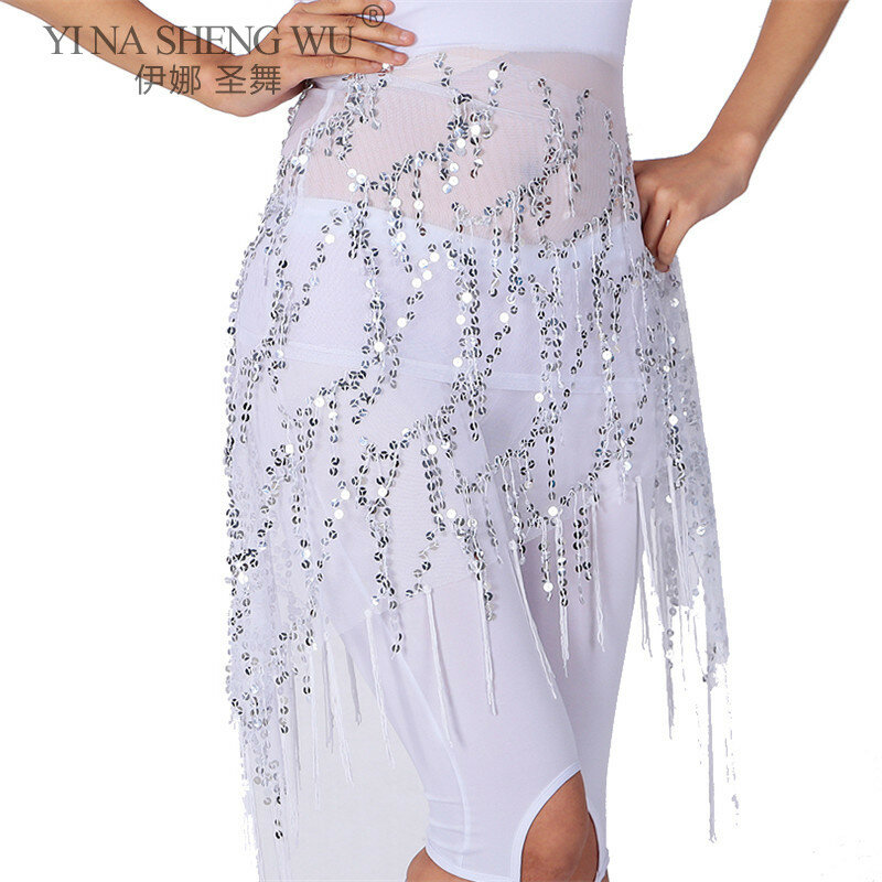 New Belly Dance Costumes Sequins Tassel Indian Belly Dance Hip Scarf for Women Dance Performance Waist Belt 11kinds of Colors