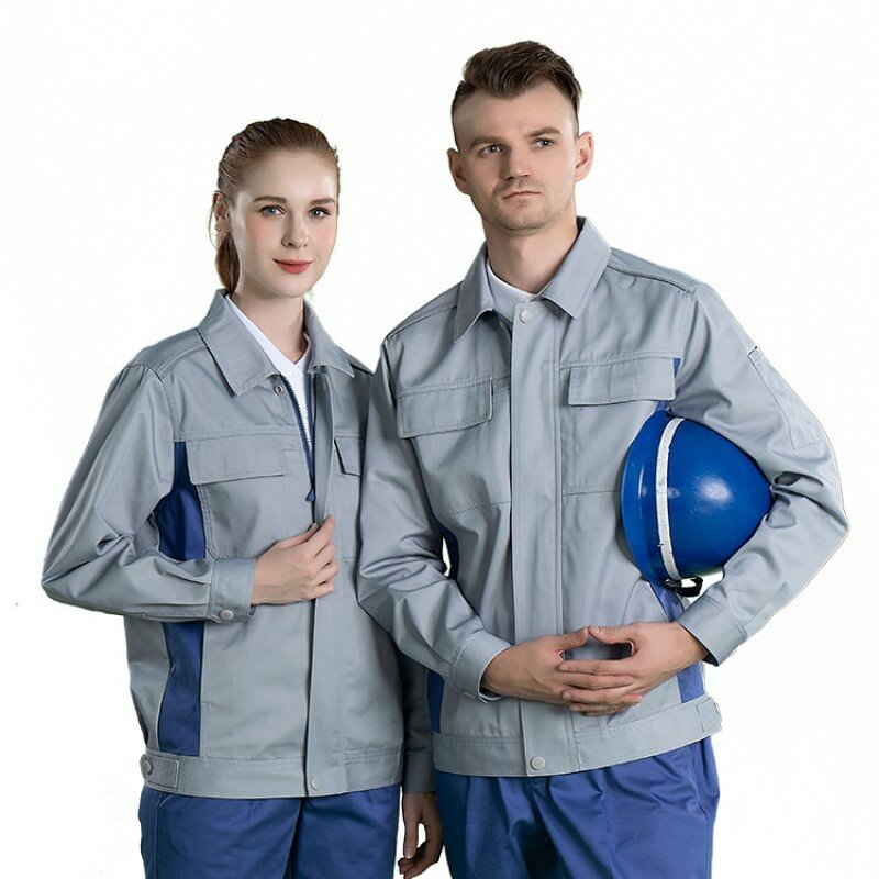 Wiosna odzież robocza zestaw z długim rękawem garnitur męska odzież robocza zabezpieczenie w pracy pracownik mundury naprawa samochodów Mechanical Engineer5XL