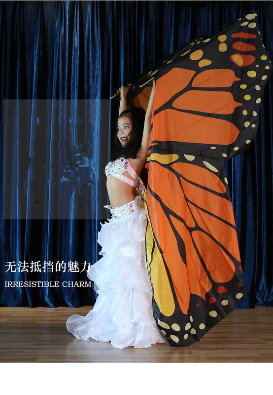 Belly Dance Butterfly Wings Performance Costume Props Women Dance Clothes Adult Belly Dance Colorful Wings Rainbow Wings