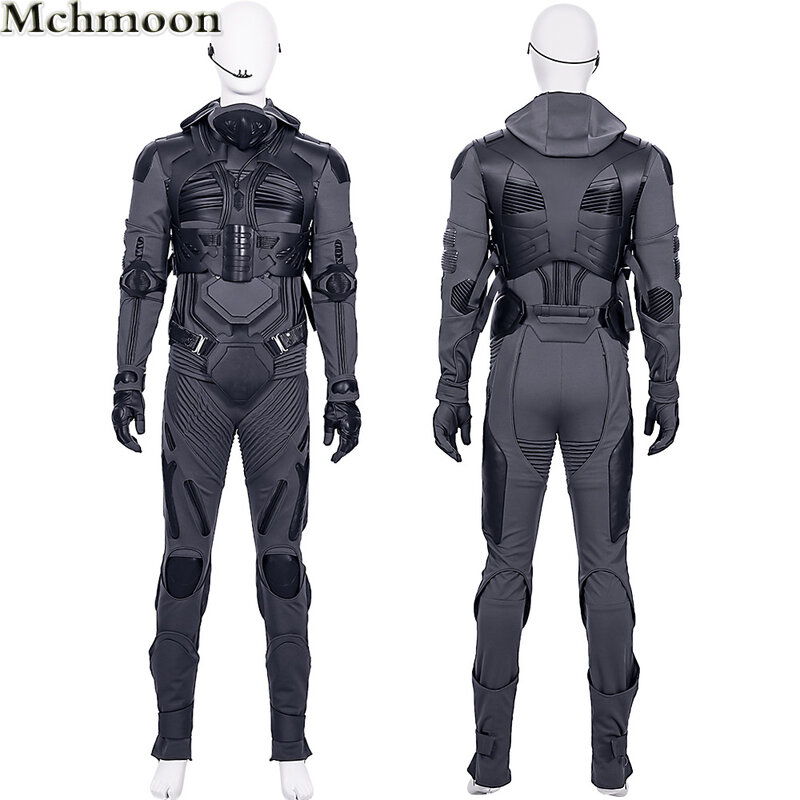 Arrakis Aka Dune Cosplay Costume Fremen Stillsuit Paul Atreides Costume Armor Suit with Vest Jumpsuit Cape Mask Halloween Outfit
