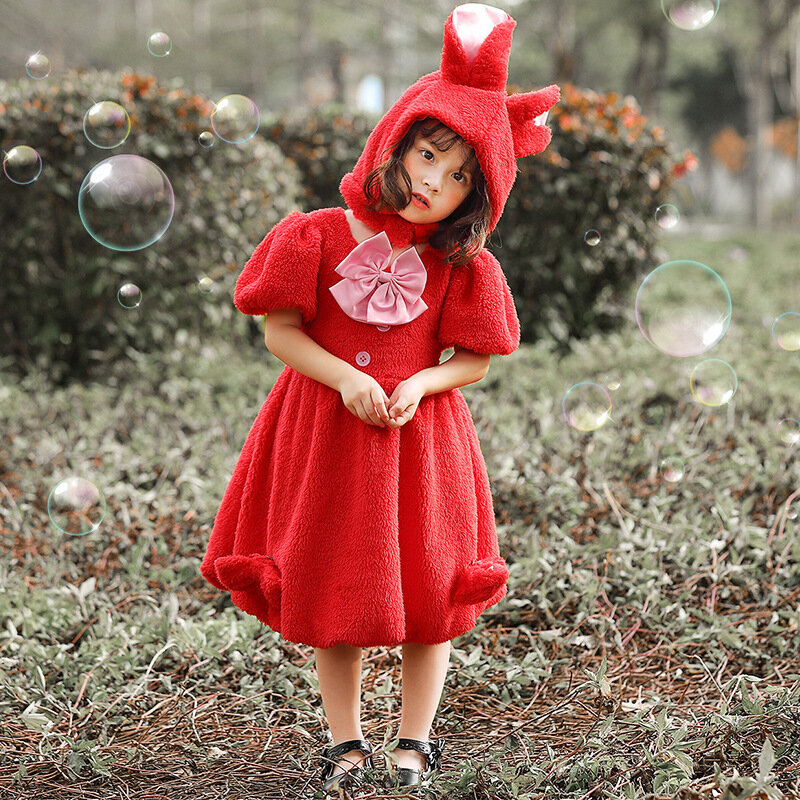 Umorden Girls Lovely Rabbit Bunny Costume Cosplay Kids Halloween Easter Birthday Photography Animal Theme Party Dress