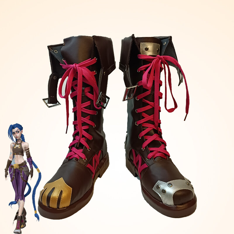 Hot New Game LOL Arcane Jinx Cosplay scarpe puntelli stivali accessori per feste di Halloween personalizzazione