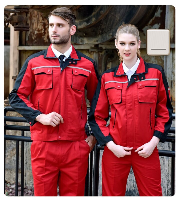 Set di abbigliamento da lavoro per uomo donna giacca riflettente + pantaloni tuta da saldatura meccanica per riparazione automatica tute da officina uniformi da lavoro