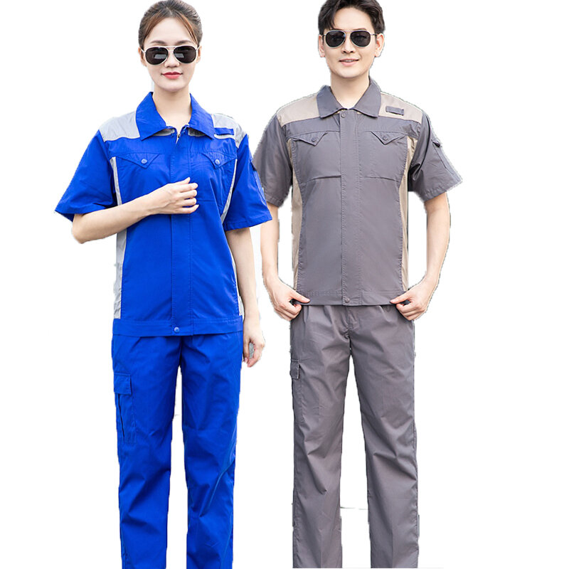 Abbigliamento da lavoro per uomo donna tute da lavoro divise da lavoro officina auto tute da lavoro estive magazzino meccanico in cotone