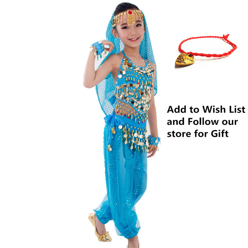 Kids Belly Dance Costumes Set Oriental Dance Girls Belly Dancing India Belly Dance Clothes Bellydance Child Kids Indian 6 Colors