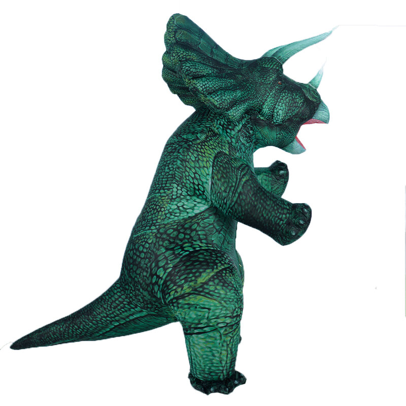 Inflatable Dino T-Rex Spinosaurus Pterosaur Triceratops Adult Velociraptor Costume Mascot Cosplay Halloween Women Man Kid