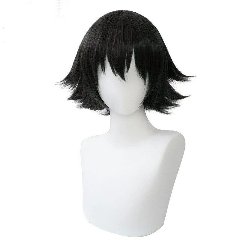 Anime  Shizuku Murasaki Wig With Glasses Short Black Styled Heat Resistant Synthetic Hair Wigs + Free Wig Cap