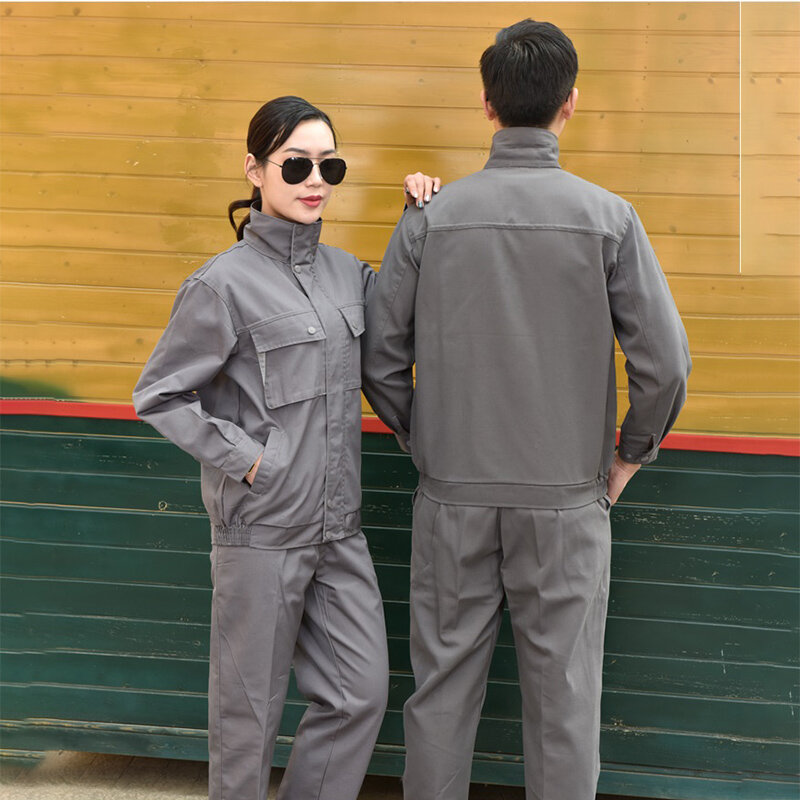 春溶接作業スーツ服男性女性厚い労働者の制服耐久性のある機械式自動修理電気労働者カバーオール