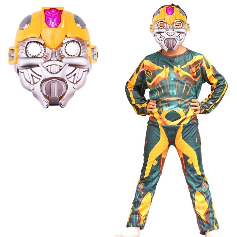 Junge Muskel Autobot Kostüm Anime Cosplay Superheld Muskel Kostüm Kinder Maske Kinder