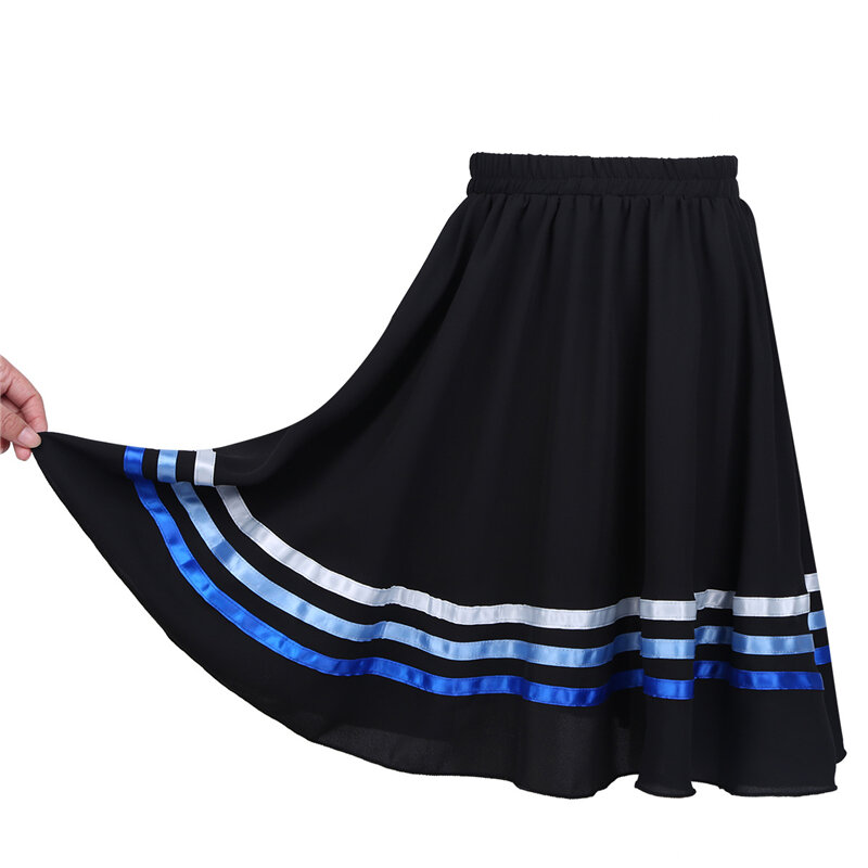 Ballet character skirt Teen Girls High Waist Long Maxi Full Circle Skirt for Performance Celebration of Spirit Praise Dance Wear