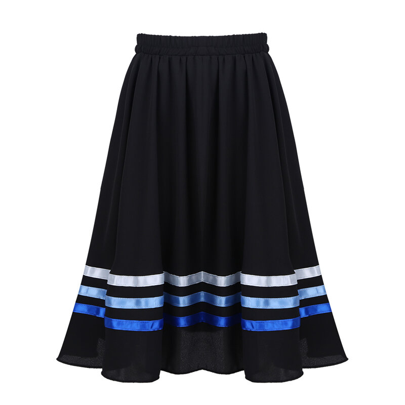 Ballet character skirt Teen Girls High Waist Long Maxi Full Circle Skirt for Performance Celebration of Spirit Praise Dance Wear