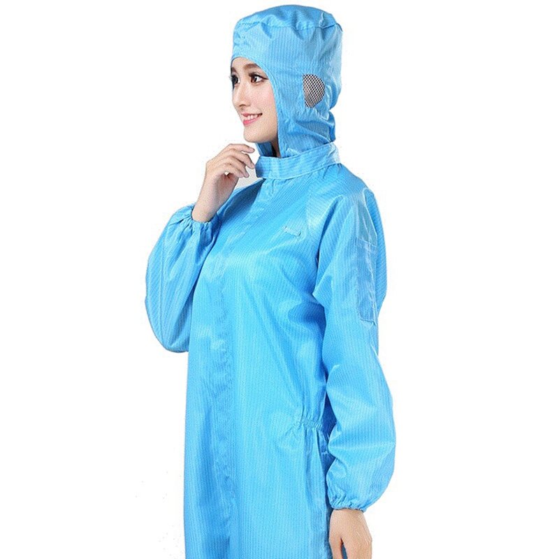 Kombinezony antystatyczne kombinezony ochronne czyste ubrania pokojowe pyłoszczelny płaszcz antystatyczny do odzieży roboczej bez kurzu