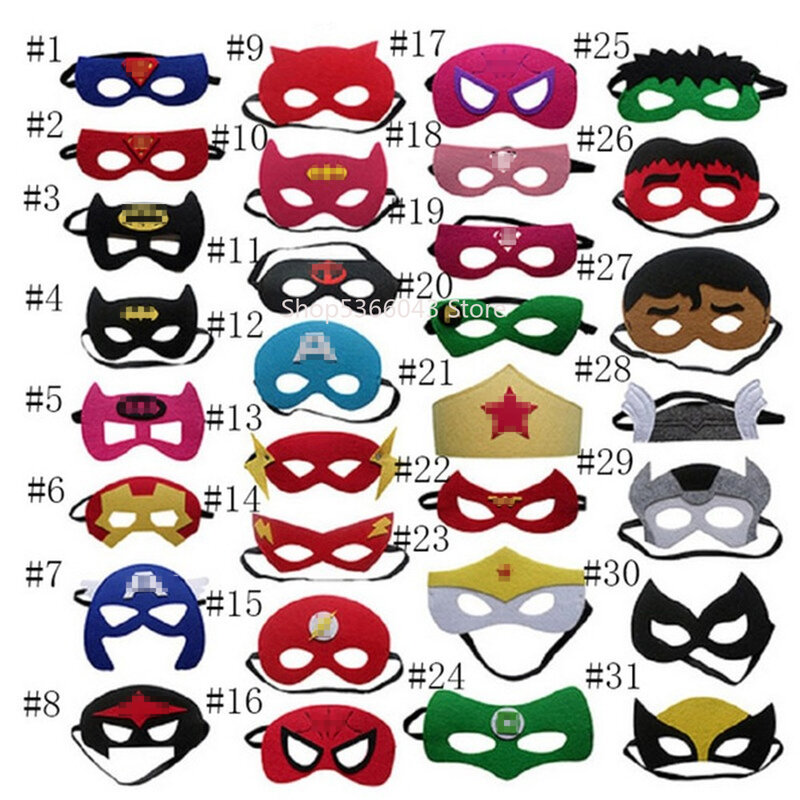 Christmas Superhero Mask Cosplay Princess Halloween Kids Adult Party Costumes Masks Superhero Mask Child Carnival Party Gift