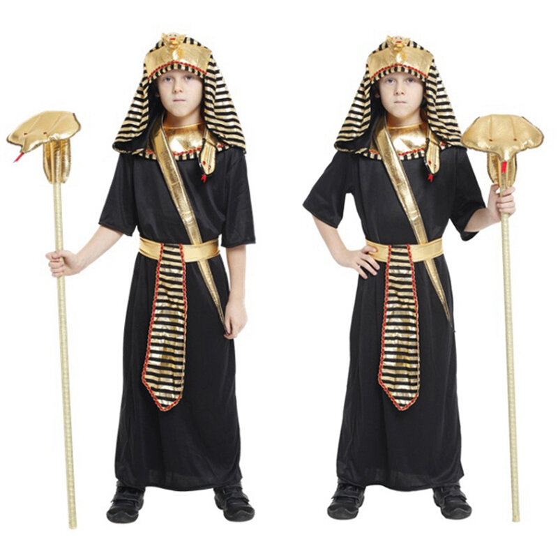 Umorden Children Purim Halloween King Costume Fantasia The Pharaoh of Egypt Cosplay Boys Kids Egyptian Traditional Clothes