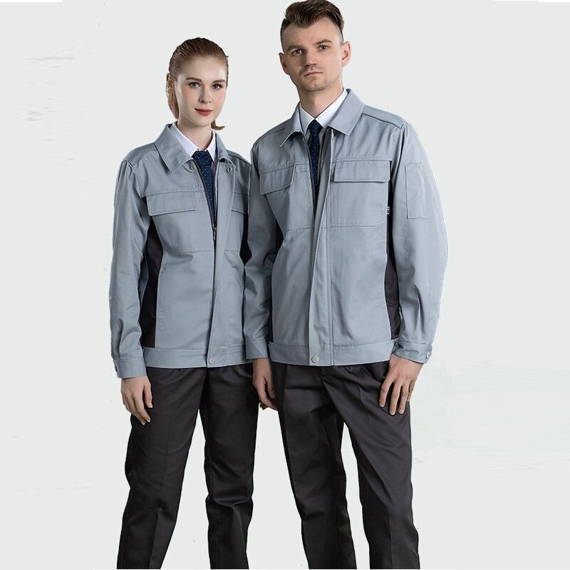 Primavera conjunto de roupas de trabalho de mangas compridas terno de trabalho masculino vestuário de seguro de trabalho uniformes do trabalhador reparação automóvel mecânica engineer5xl