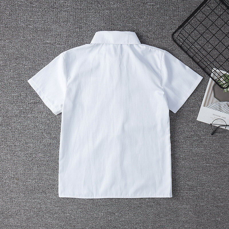 Japanese Student Short Sleeve White Shirt For Girls Middle High School Uniforms School Dress Jk Uniform Top Large-Size XS-5XL