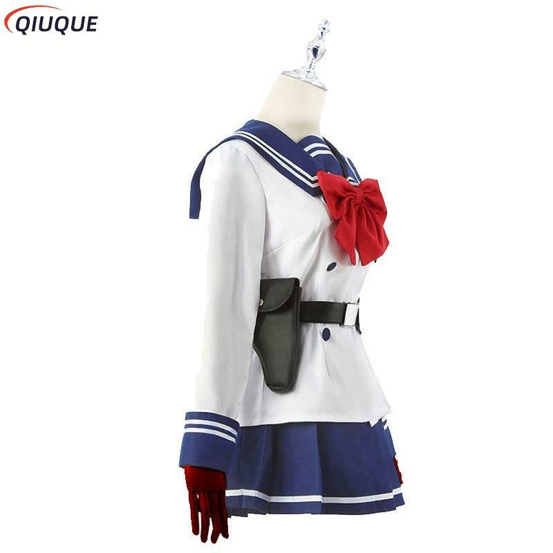 Anime High Rise Invasion Cosplay Costume Wigs Tenkuu Shinpan Yuri Honjo Wig Women Sailor Suit JK School Uniform