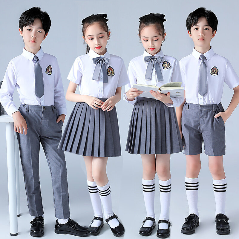 Children's choir performance uniform, primary and secondary skirt school students' poetry recitation performance uniform,