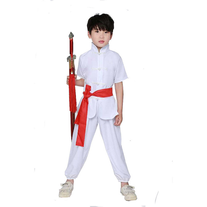 kid men women Chinese Traditional KungFu Uniform For Boys Girls Wushu Costume Suit Set Tai Chi Folk performance stage Outfit