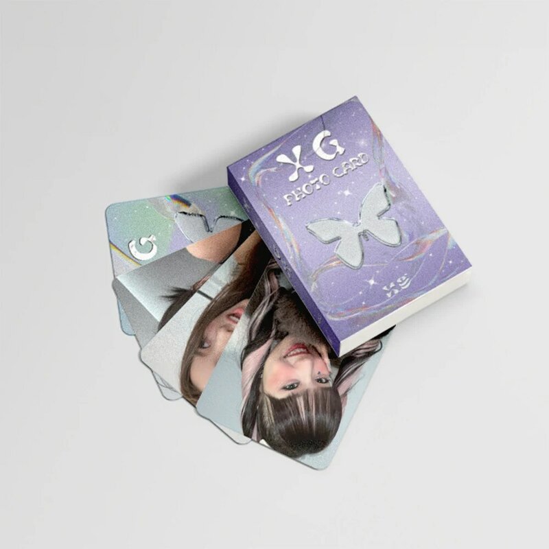 XG Laser Photocards 50pcs/Set Jurin Chisa Two Sides Printing Round Corner Bright Film Postcards Juria Maya LOMO Cards Fan Gift