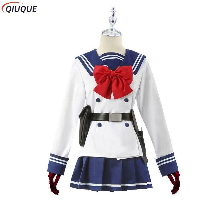 Anime High Rise Invasion Cosplay Costume Wigs Tenkuu Shinpan Yuri Honjo Wig Women Sailor Suit JK School Uniform