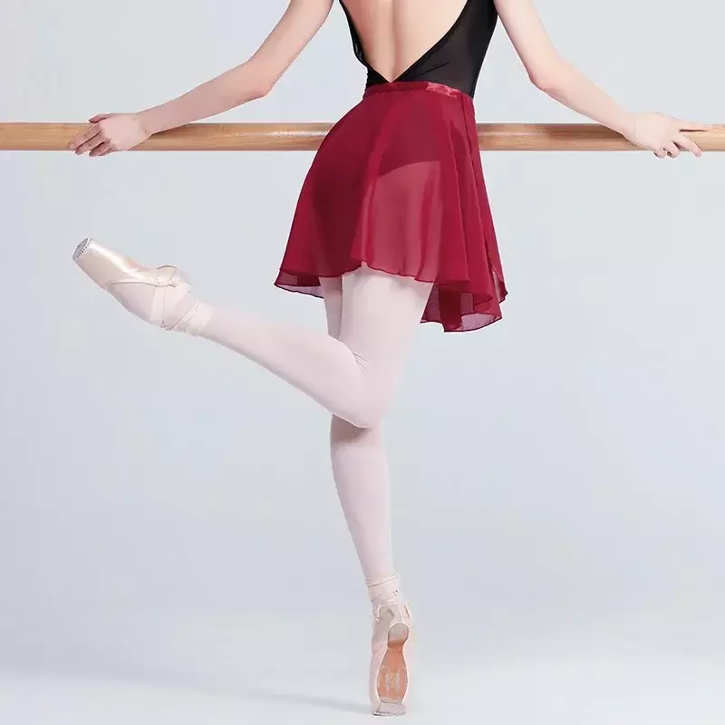 Ballet Dance Skirt Adult Children Chiffon Pure Color Floral Print Practice Leotard Dance Dress Women Ballet Dancing Dress