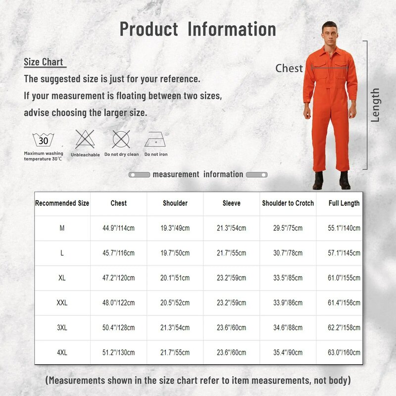 Mens Coverall Flame Work Coverall Jumpsuit Long Sleeve Zip-Front Resistant Multiple Pockets for Routine Work Halloween Cosplay