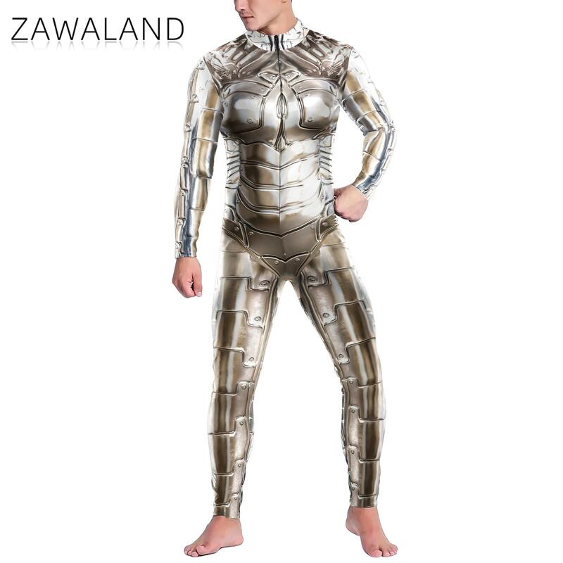 Cosplay Robot Bodysuit Steampunk Armor 3D Printed Jumpsuit Zentai Casual Skinny Clothing Party Costume Halloween Carnival Romper