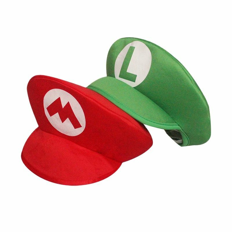 Adults Game Super Luigi Bors Cosplay Hats Funny Red Green Cap For Children