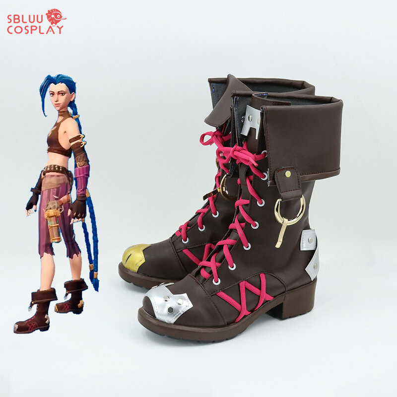 SBluuCosplay LOL Arcane Jinx Cosplay Boots Props Shoes Halloween Party Accessories Custom Made