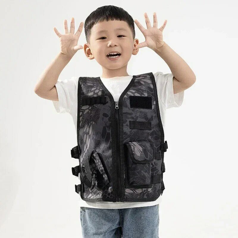 Kids Camouflage Military Uniform for Boy Special Forces Combat Tactical Vest Girls Militar Cosplay Training Soldier Clothes