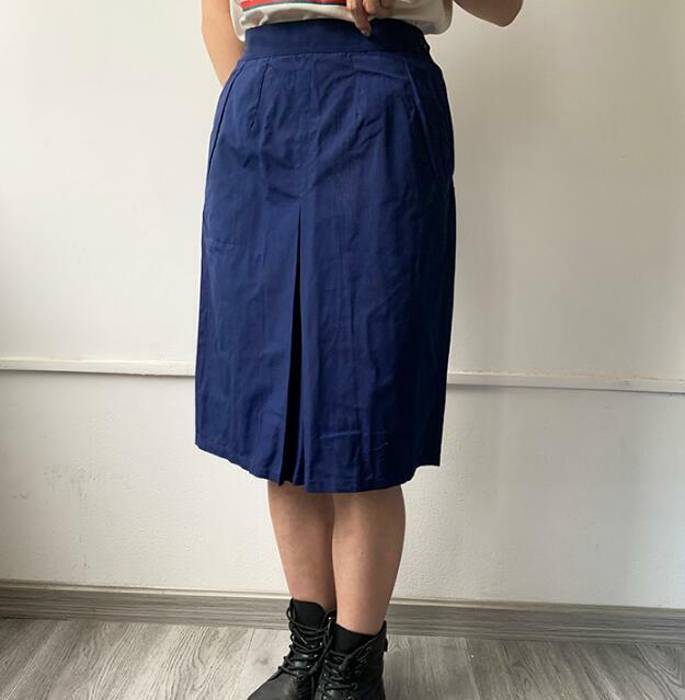 Chinese Navy Women Skirt Uniform Spring Vintage Blue Sailor 87S Short