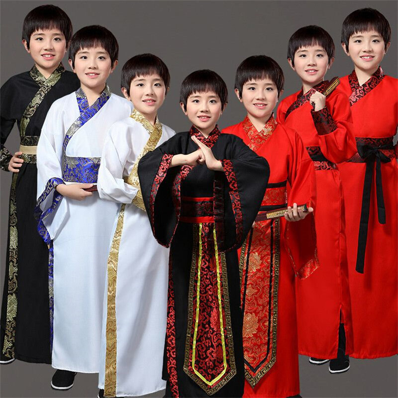 traditional Ancient chinese folk dance costumes boy children classical kids child tang dynasty costume hanfu clothing dress