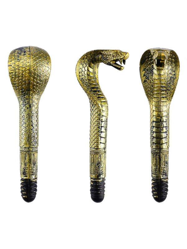 Simulated Egyptian cobra cane and scepter suitable for masquerade parties and role-playing props
