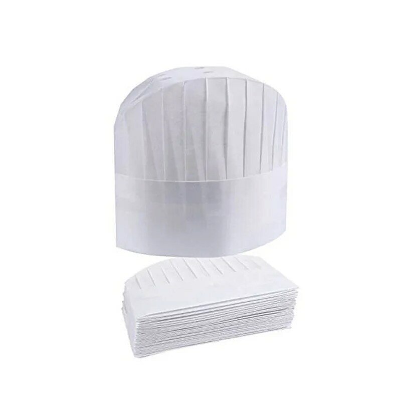 20PCS Chef Caps Disposable Non-woven Breathable Catering Cooking Hat Hotel Restaurant Men Women Kitchen Chef Hats