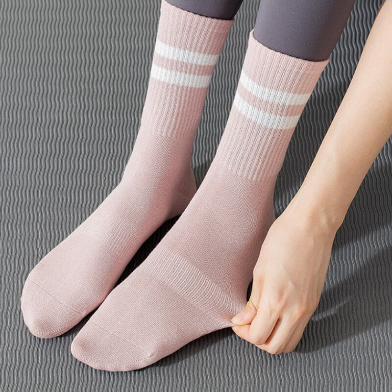 Caldi calzini da Yoga con fasciatura di alta qualità antiscivolo calzini da balletto con smorzamento ad asciugatura rapida buona presa per calzini da Fitness in cotone da donna