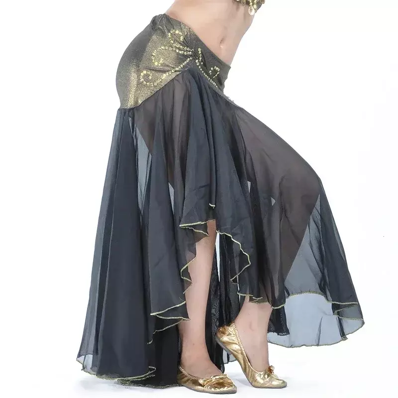 Sexy Belly Dancing Skirt for Women Gypsy Spanish Flamenco Splits Skirt Oriental Belly Dance Performance Dancewear Practice Skirt