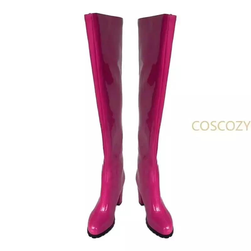 Ai Hoshino Cosplay Shoes Oshi No Ko Hoshino Ai Rose Pink Boots Shoes Women Girls Pink PU Leather Boots Shoes