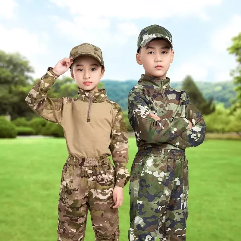 Children's Camouflage Suit Summer Frog Camp Training Suit Primary School Kindergarten Military Training Clothes