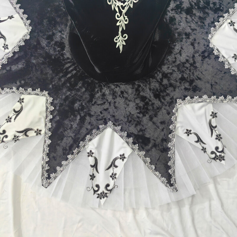 Weiß schwarz Ballett Tutu Rock Kostüme weiß Schwan Performance Kleidung Trikots für Mädchen