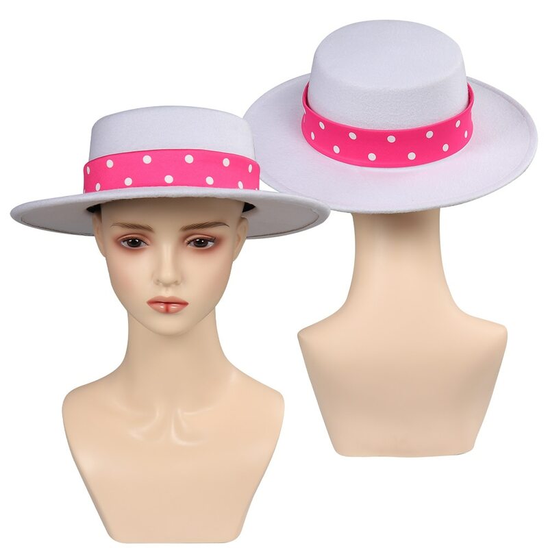 Sombrero de Cosplay Barbier Margot para mujer y niña, gorra de Halloween, accesorios de fiesta de carnaval, regalo de moda, Accesorios de playa