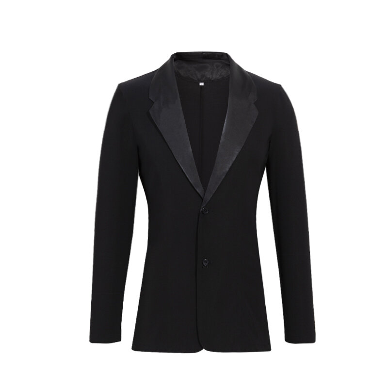 Black Modern Dance Coat For Men Adult National Standard Dance Tops Waltz Ballroom Latin Dance Suit Practice Clothes SL7696