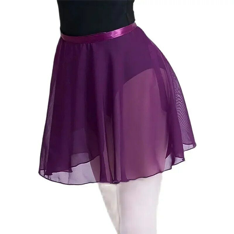Ballet Dance Skirt Adult Children Chiffon Pure Color Floral Print Practice Leotard Dance Dress Women Ballet Dancing Dress