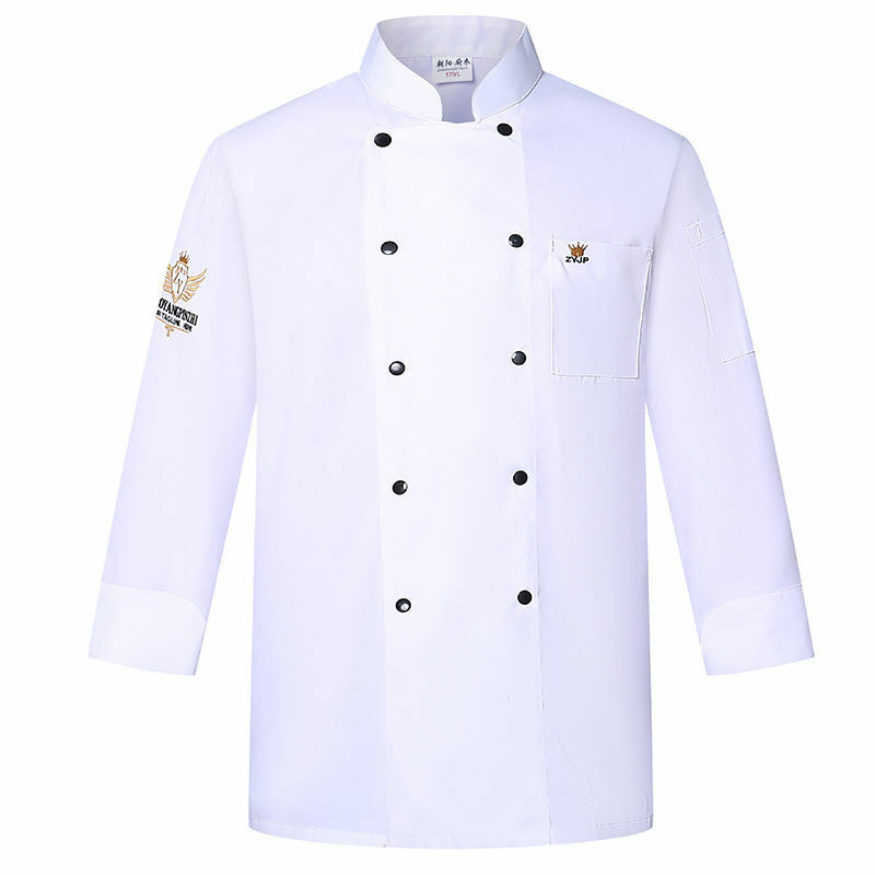 Chef Uniform Restaurant Kitchen Jacket Cooking Bakery Short/full Sleeve Plus Size Catering Food Service Breathable Collar Coat