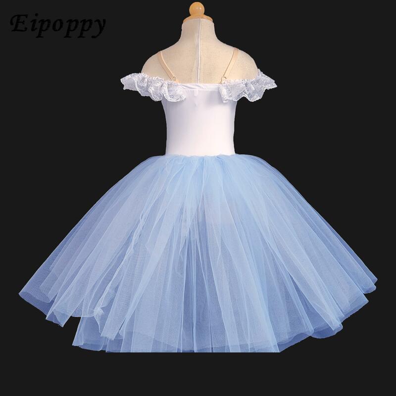Blaues profession elles Ballett kostüm klassisches Ballerina Ballett Tutu Kind Kind Mädchen erwachsene Prinzessin Tutu Tanz langes Ballett kleid